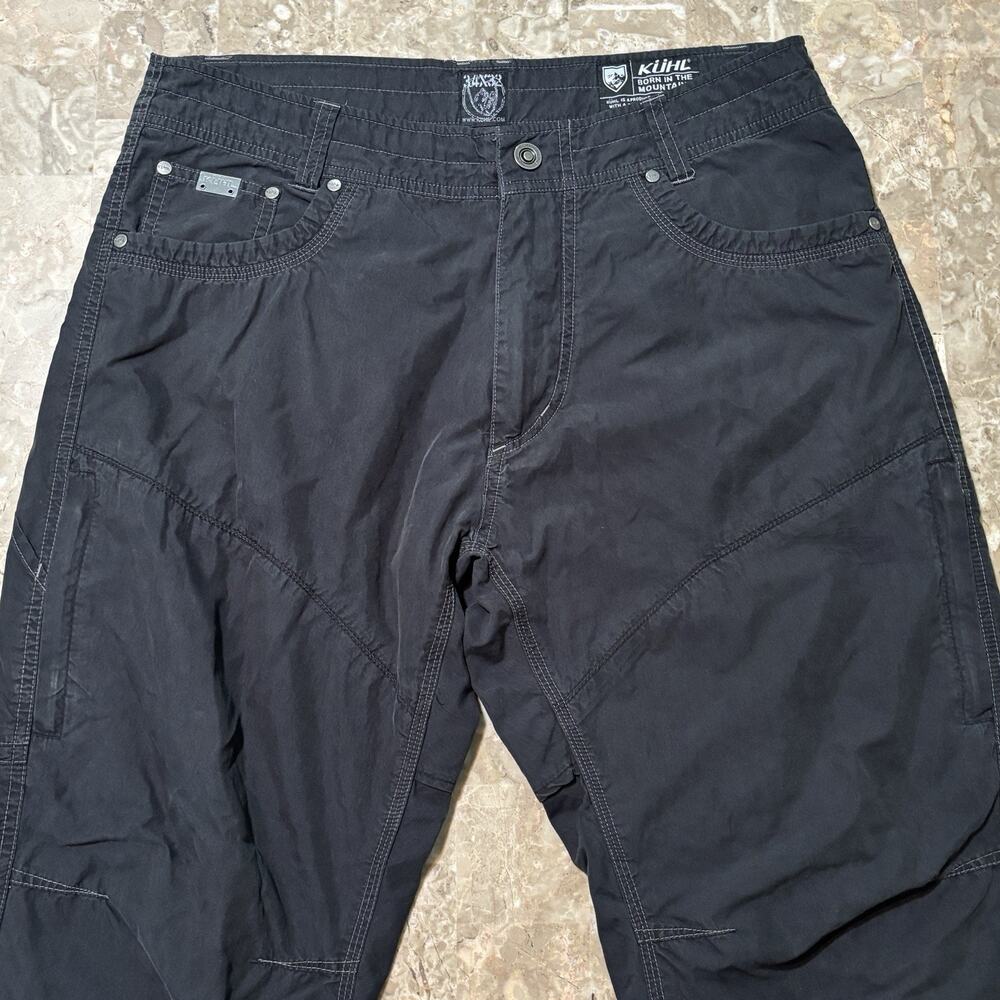 KUHL Pants Mens 34x32 Black Konfidant Air Lightweight Cotton Blend Hiking